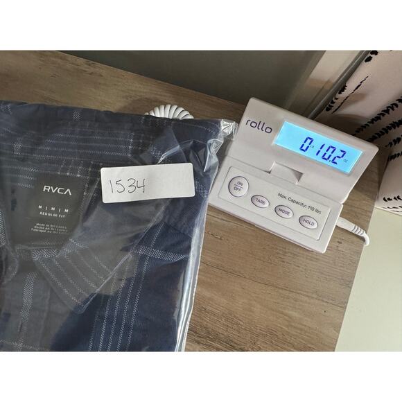 RVCA Men’s NWT Corduroy Flannel Plaid Shirt Sz M Blue Outdoor Hike Gorpcore Surf - Picture 14 of 14